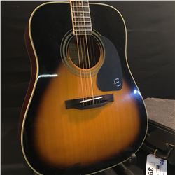 EPIPHONE PRO-1 PLUS VS ACOUSTIC GUITAR, WITH HARD SHELL CASE