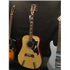Image 3 : 3 GUITARS: EL DEGAS MODEL GB22 ACOUSTIC GUITAR, CHARVETTE STRAT STYLE GUITAR WITH VIBRATO BRIDGE
