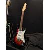 Image 2 : 4 GUITARS: GARNET MODEL 069 ACOUSTIC GUITAR, ION STRAT STYLE ELECTRIC GUITAR WITH SOFT SHELL CASE,
