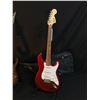 Image 2 : 3 GUITARS: HEAVILY STICKERED STRAT STYLE GUITAR, SQUIER STRAT, AND IBANEZ RG420CM GUITAR WITH