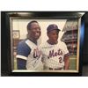 Image 1 : HANK AARON AND WILLIE MAYS AUTOGRAPHED, FRAMED PICTURE