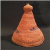 Image 2 : HAND WOVEN NOOTKA HAT, C. 1930-40, WITH SALMON AND FISHERMEN DESIGNS, 10'' H