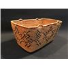 Image 2 : HAND MADE TRADITIONAL NATIVE BASKET "1966-MADE BY LYTTON INDIAN MRS. VERA HANCE", 13.5'' W