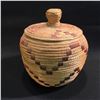Image 2 : B.C. FIRST NATIONS HAND WOVEN LIDDED BASKET, 10'' H