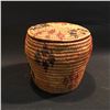 Image 2 : B.C. FIRST NATIONS HAND WOVEN LIDDED BASKET, 7.5'' H