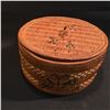 Image 2 : B.C. FIRST NATIONS HAND WOVEN ROUND LIDDED BASKET, 7.5'' H X 11'' W