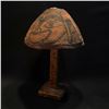 Image 1 : B.C. HAIDA FIRST NATIONS HAND WOVEN AND PAINTED HAT, ON STAND, C. 1880