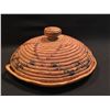 Image 1 : B.C. FIRST NATIONS HAND WOVEN TRAY WITH LID, 16'' W