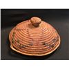 Image 2 : B.C. FIRST NATIONS HAND WOVEN TRAY WITH LID, 16'' W