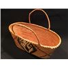 Image 2 : B.C. FIRST NATIONS HAND WOVEN BASKET, 17'' L  X 8.5'' W X 13.5'' H