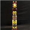 Image 2 : HAND CARVED AND PAINTED TOTEM POLE DEPICTING HAWK AND BEAR, BY DANCE WILLIAMS, 20'' H