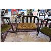 Image 1 : 3 PIECE ANTIQUE LIONS HEAD SETTEE SET - LOVE SEAT, CHAIR AND ROCKER