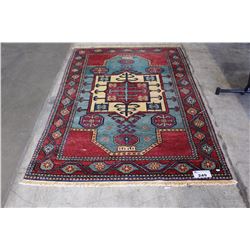 APPROX 4' X 5'6" PERSIAN AREA RUG