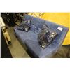 Image 2 : BLUE FUTON MATTRESS WITH 2 PILLOWS