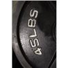 Image 2 : SET OF 18 - 45LB BARBELL PLATES