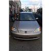 Image 1 : 2002 HONDA CIVIC, 4 DOOR SEDAN, BROWN, VIN #2HGES16862H924641
