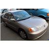 Image 2 : 2002 HONDA CIVIC, 4 DOOR SEDAN, BROWN, VIN #2HGES16862H924641
