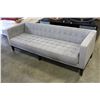 Image 2 : MODERN CLUB STYLE GREY FABRIC 7.5 FOOT LONG SOFA