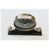 Image 1 : CHROME AND BLACK MANTLE CLOCK