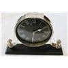 Image 2 : CHROME AND BLACK MANTLE CLOCK