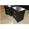 Image 2 : PAIR OF NEW BLACK MODERN AVENZA 2 DRAWER NIGHTSTANDS RETAIL $249ea.