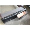 Image 2 : BRAND NEW MODERN QUEENSIZE ESPRESSO FINISH BEDFAME WITH INSET LEATHER HEADBOARD, AND STORAGE DRAWERS