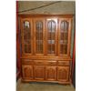 Image 2 : 2-PIECE MAPLE SERVER WITH GLASS DOOR HUTCH TOP
