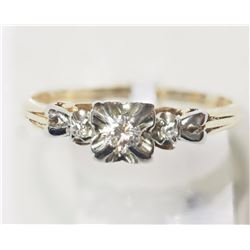 14K Yellow Gold Diamond (0.20ct) Ring, Insurance Value $1750 (3)