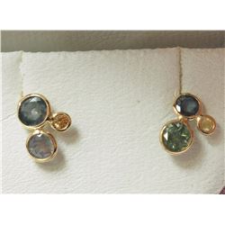 14K Yellow Gold Alexandrite (1.00ct) and Diamond Earrings, Insurance Value $1555 (7)