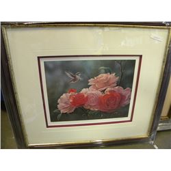 23067-NEW COREES ROSES LIMITED EDITION PRINT (BY LUKE RAFFIN)
