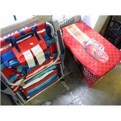 FOLDING DECK CHAIR/LIGHTNING MCQUEEN STORAGE BOX