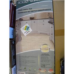 3 BOXES BEIGE CLICK VINYL TILE 19.35 SQ FT.
