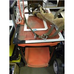 POLE CLIMBERS/MINI BASKETBALL HOOP AND CART