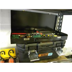 TACTIX BLACK TOOLBOX/TRAY OF MISC TOOLS