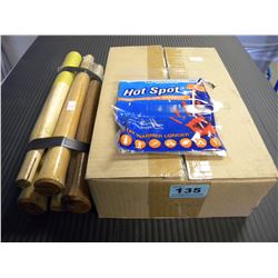 BOX OF HOT SPOT HAND WARMERS/HAMMER HANDLES
