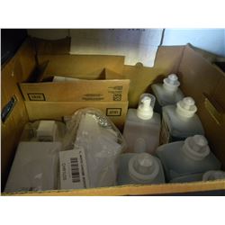 BOX OF NEW COMMERCIAL HAND SANITIZER WITH CARTRIDGES
