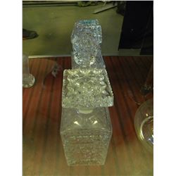4 LIQUOR CRYSTAL DECANTERS
