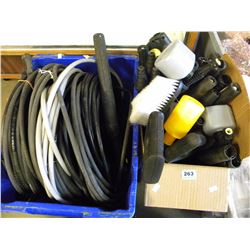 BOX OF PRESSURE WASHER GUNS/BOX OF PRESSURE WASHER HOSE