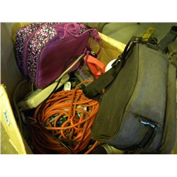 BOX OF MISC POWERBARS/ELECTRICAL CORDS