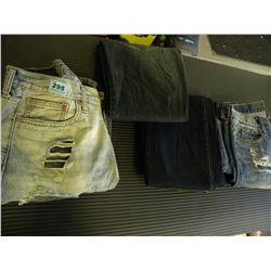 4 PAIR OF ACTIVE FLEX AMERICAN EAGLE JEANS SIZES 28X30/30X30