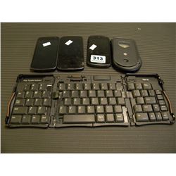3 SAMSUNG SMARTPHONES/PALM PILOT WITH KEYBOARD