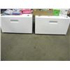 Image 1 : 2 WHITE MATCHING LAUNDRY PEDISTALS WITH DRAWER