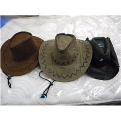 3 NEW COWBOY HATS