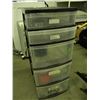 Image 1 : 5 DRAWER PLASTIC STORAGE BIN WITH CONTENTS