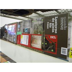 SHELF OF ASSORTED INOVA LED LIGHT FIXTURES