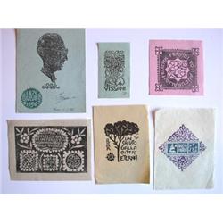 Plus de 3.800 ex-libris dont environ 1.400 mo...