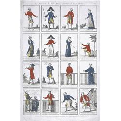 BASSET.- 8 planches aquarellées. [ Paris], Ba...