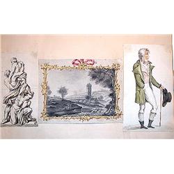 Album romantique factice comportant 3 dessins...