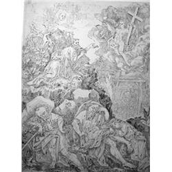 Le jardin des oliviers. [ 17e siècle]. Plume...