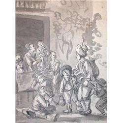 3 dessins. [ 18e siècle]. En feuilles....